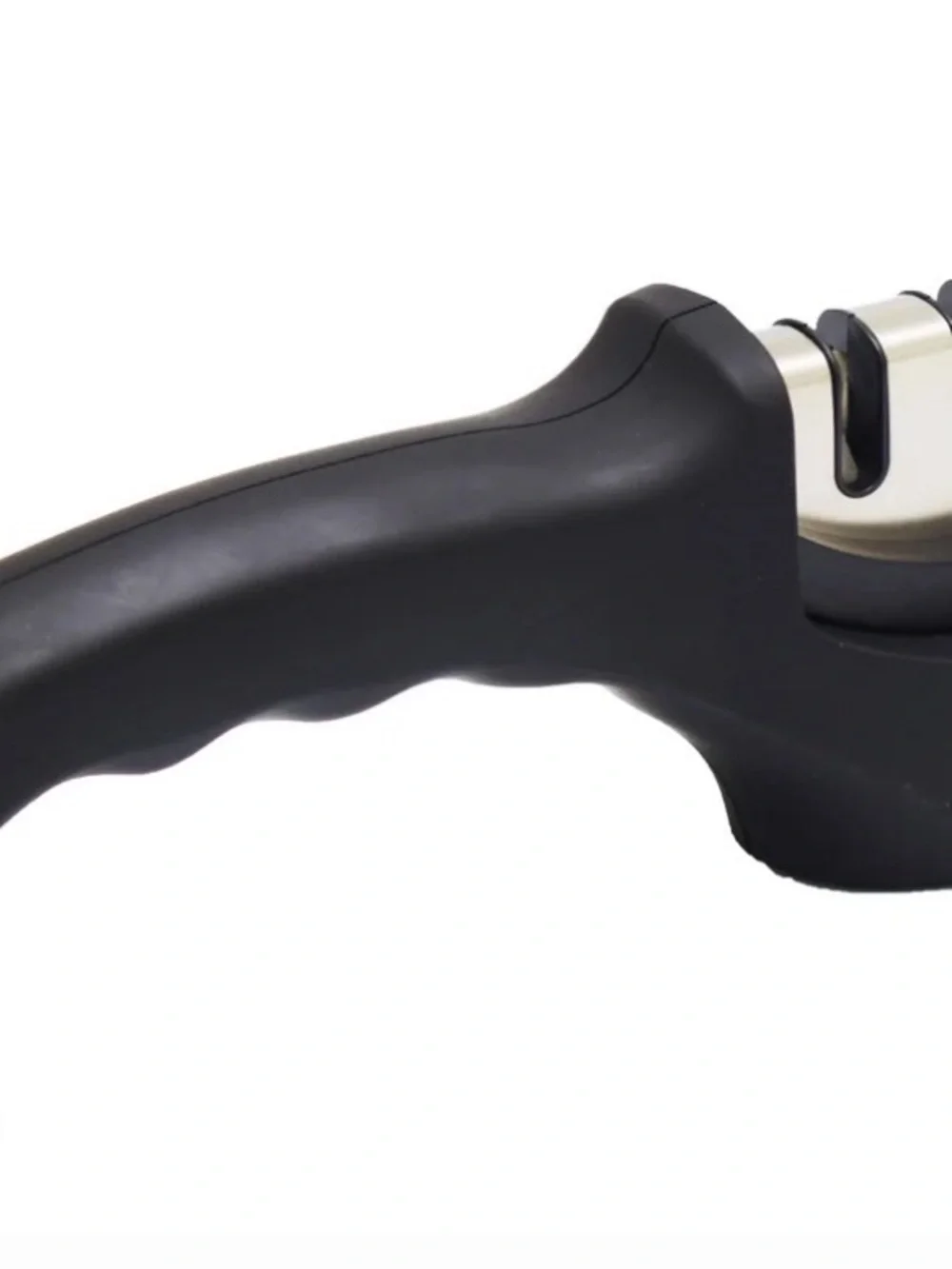 Joie Black and Silver Triple-Edge Knife Sharpener
